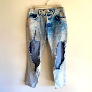 Boyfriend ripped jeans